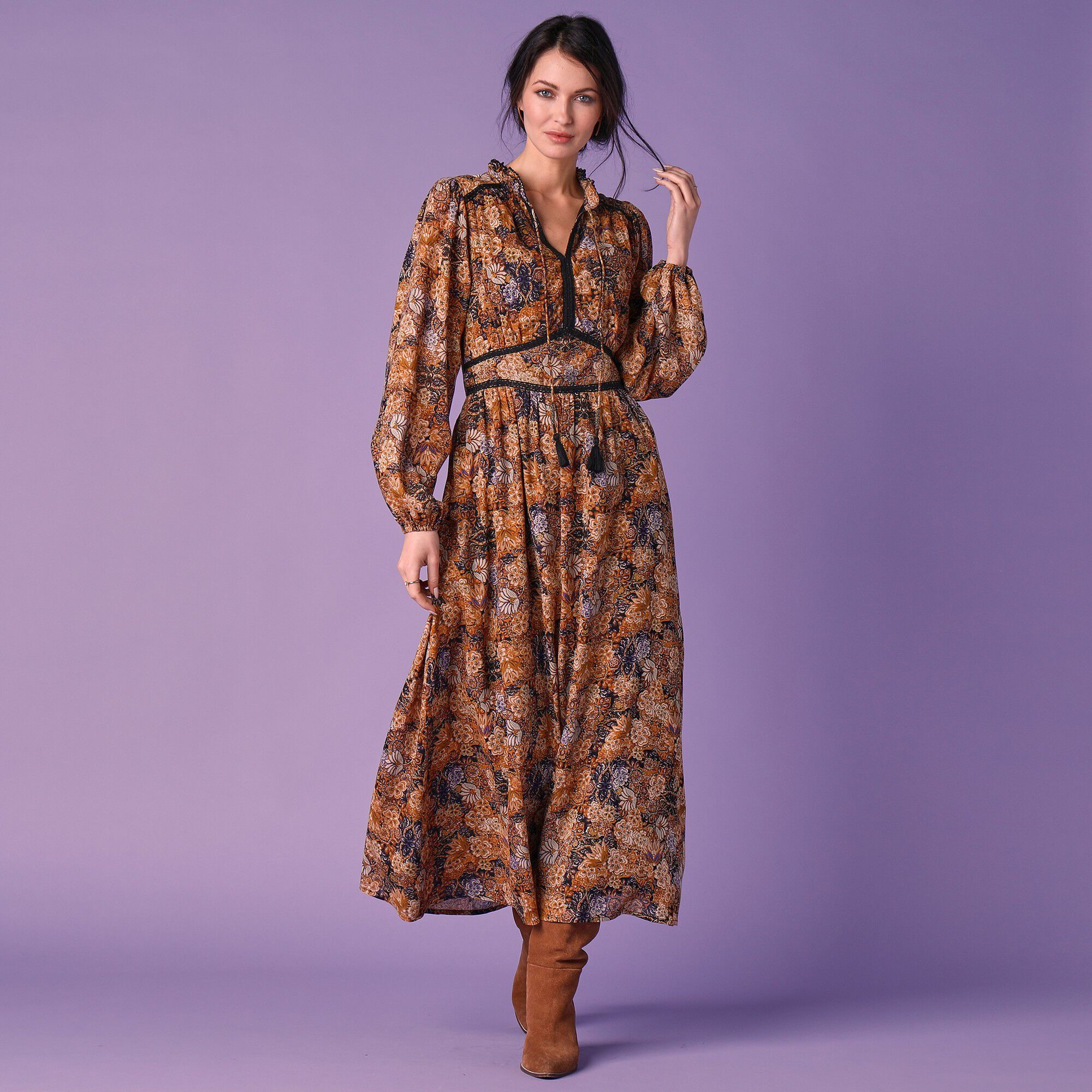 Blanche porte robe sales longue grande taille